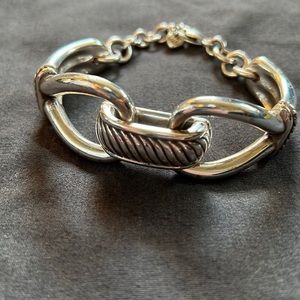 Brighton silver chunky rope bracelet adjustable